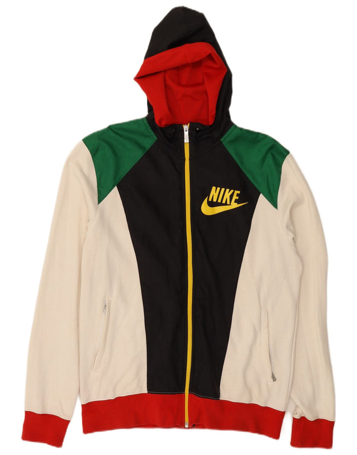 Nike Herren-Kapuzenpullover mit grafischem Reißverschluss, mittelgroß, mehrfarbig, Farbblock