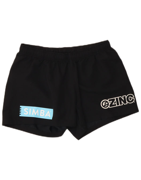 Nike Damen Graphic Sport Shorts UK 16 Large Schwarz Polyester