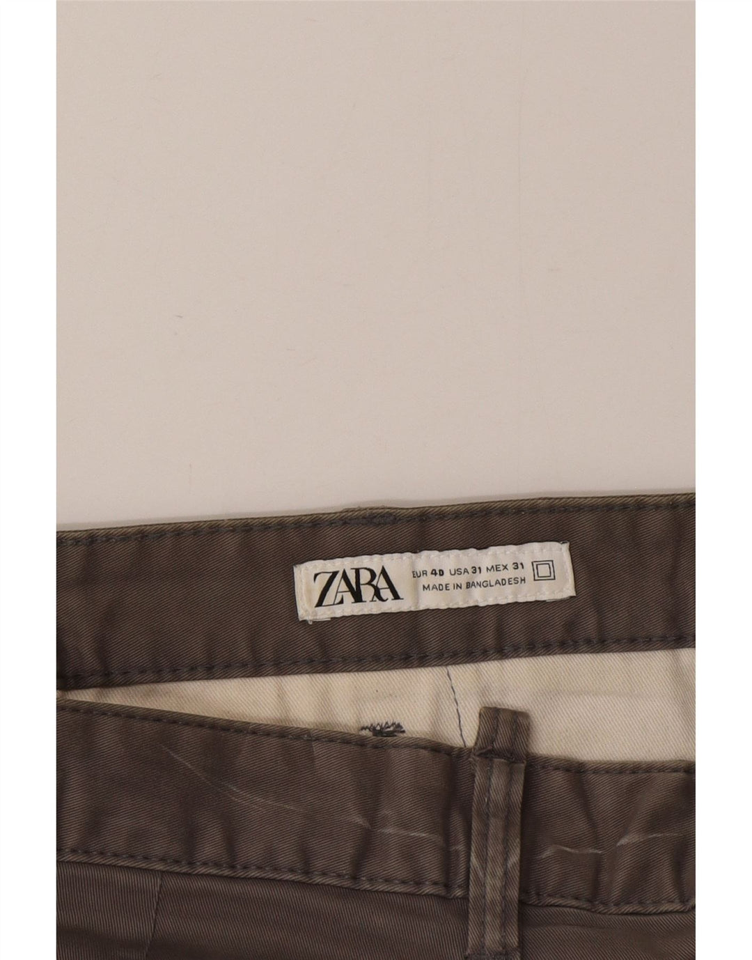 Zara Herren Chinoshorts EU 40 Medium W31 Grau
