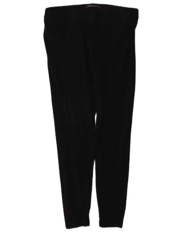 Marks & Spencer Damen Leggings UK 14 Large W32 L27 Schwarze Baumwolle