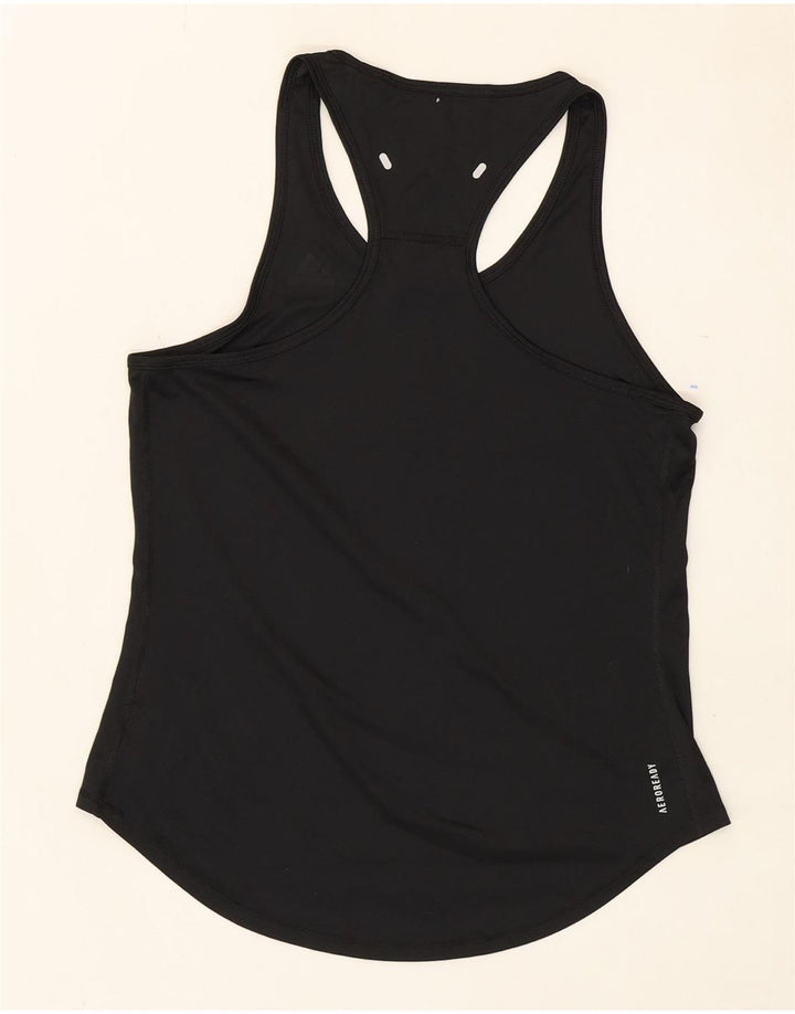 ADIDAS Womens Aeroready Vest Top UK 8/10 Small Black Vintage Adidas and Second-Hand Adidas from Messina Hembry 