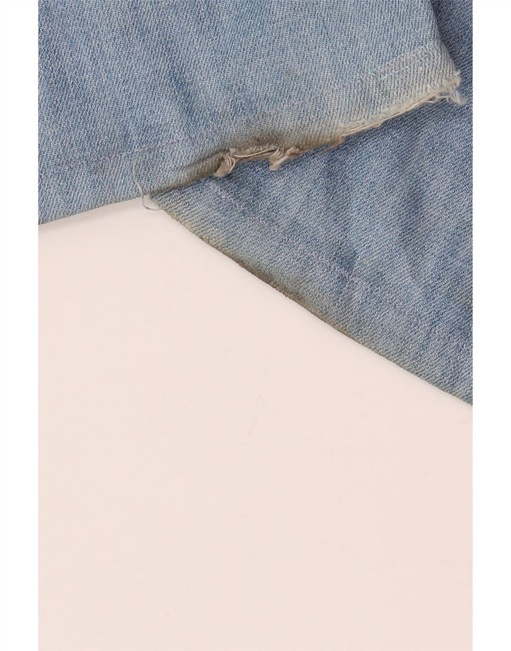 Roccobarocco Damen Bootcut Jeans IT 44 Medium W32 L33 Blau geblümte Baumwolle