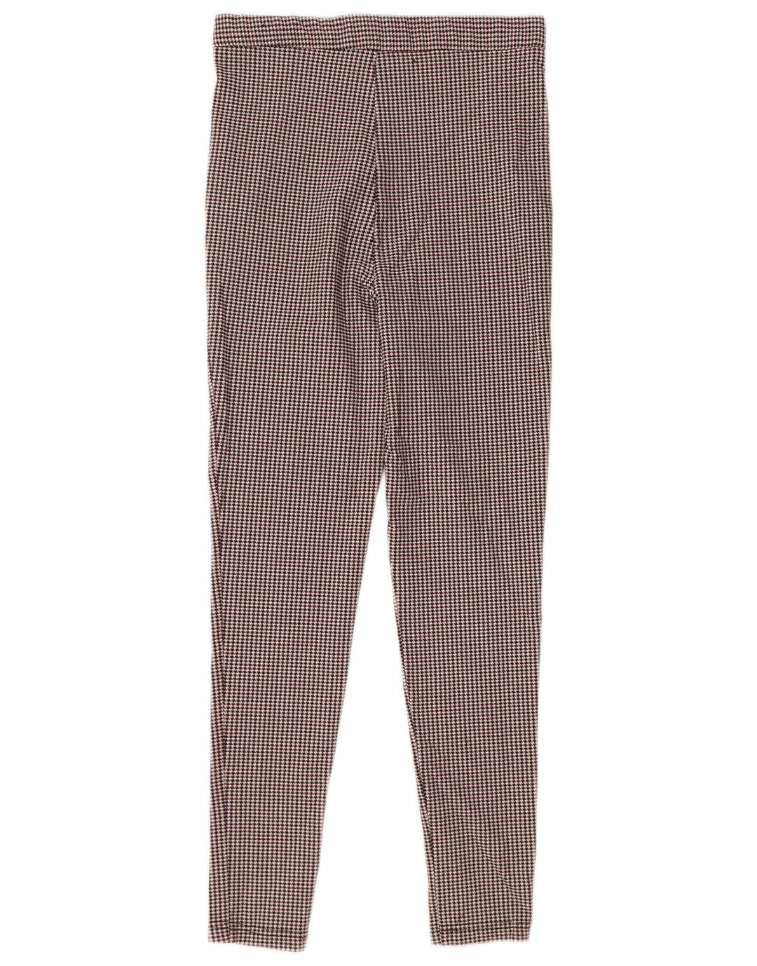 Zara Skinny-Hose für Damen, Mittelrotes Hahnentritt-Polyester