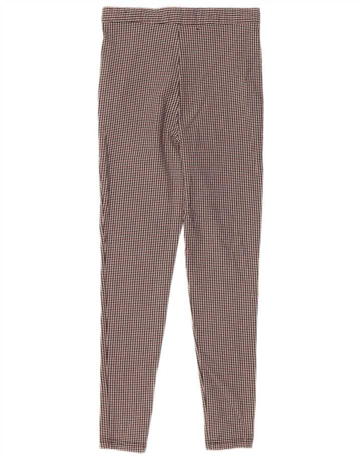 Zara Skinny-Hose für Damen, Mittelrotes Hahnentritt-Polyester