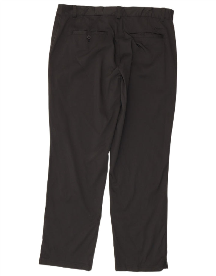 Nike Herren Dri Fit Straight Chino Hose W35 L30 Schwarz Polyester