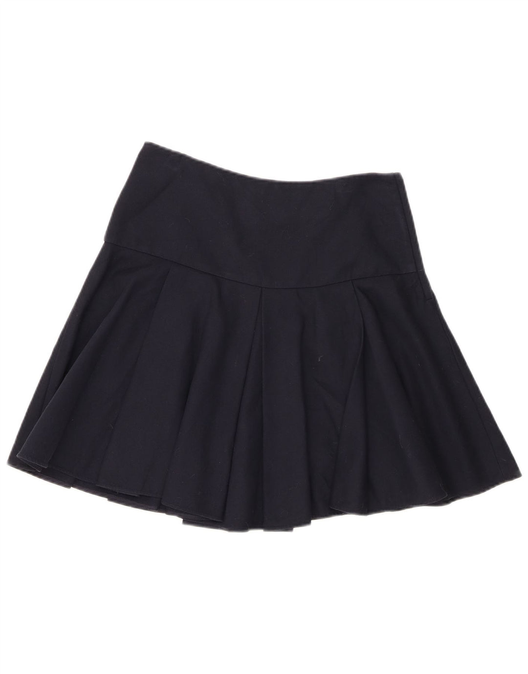 Red Valentino Womens Mini Flared Rock IT 40 Small W28 Marineblaue Baumwolle