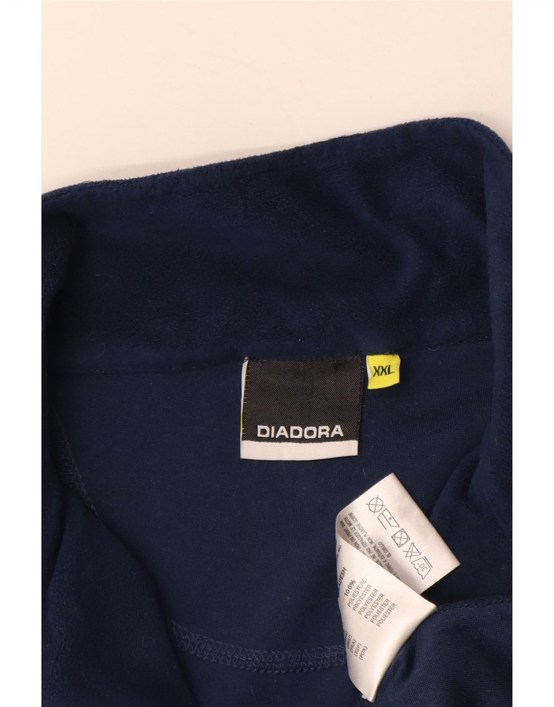 DIADORA Damen-Fleecepullover mit Reißverschluss am Hals, UK 20 2XL, Marineblau, Polyester