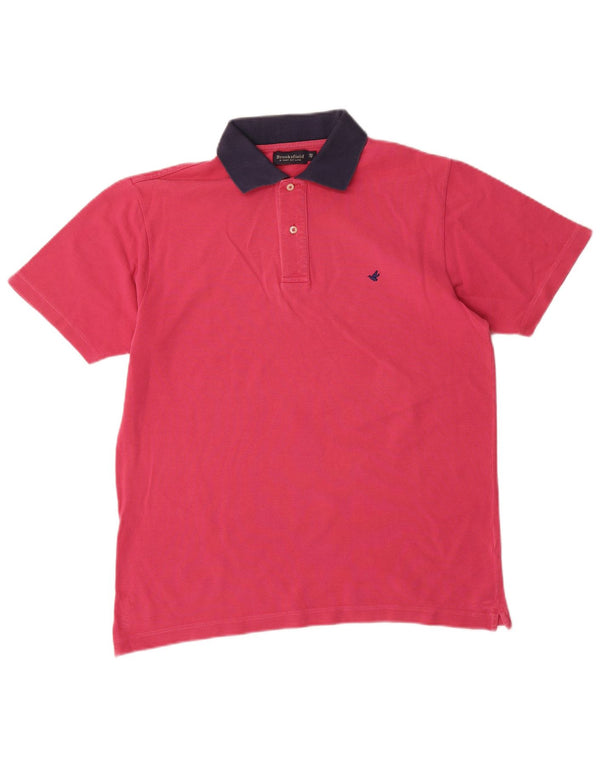 Brooksfield Herren Rugby-Poloshirt IT 48 Small Pink