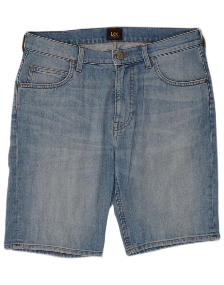 Lee Herren Rider Denim Shorts W31 Mittelblaue Baumwolle
