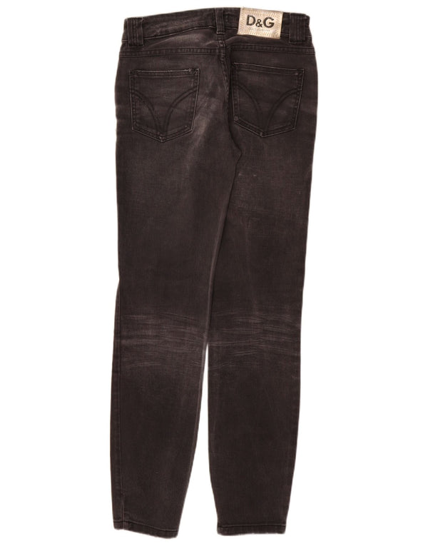 Dolce & Gabbana Damen Skinny Jeans W26 L31 Graue Baumwolle
