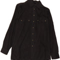 VINTAGE Mens Shirt Size 37/38 Small Black Cotton Vintage Vintage and Second-Hand Vintage from Messina Hembry 