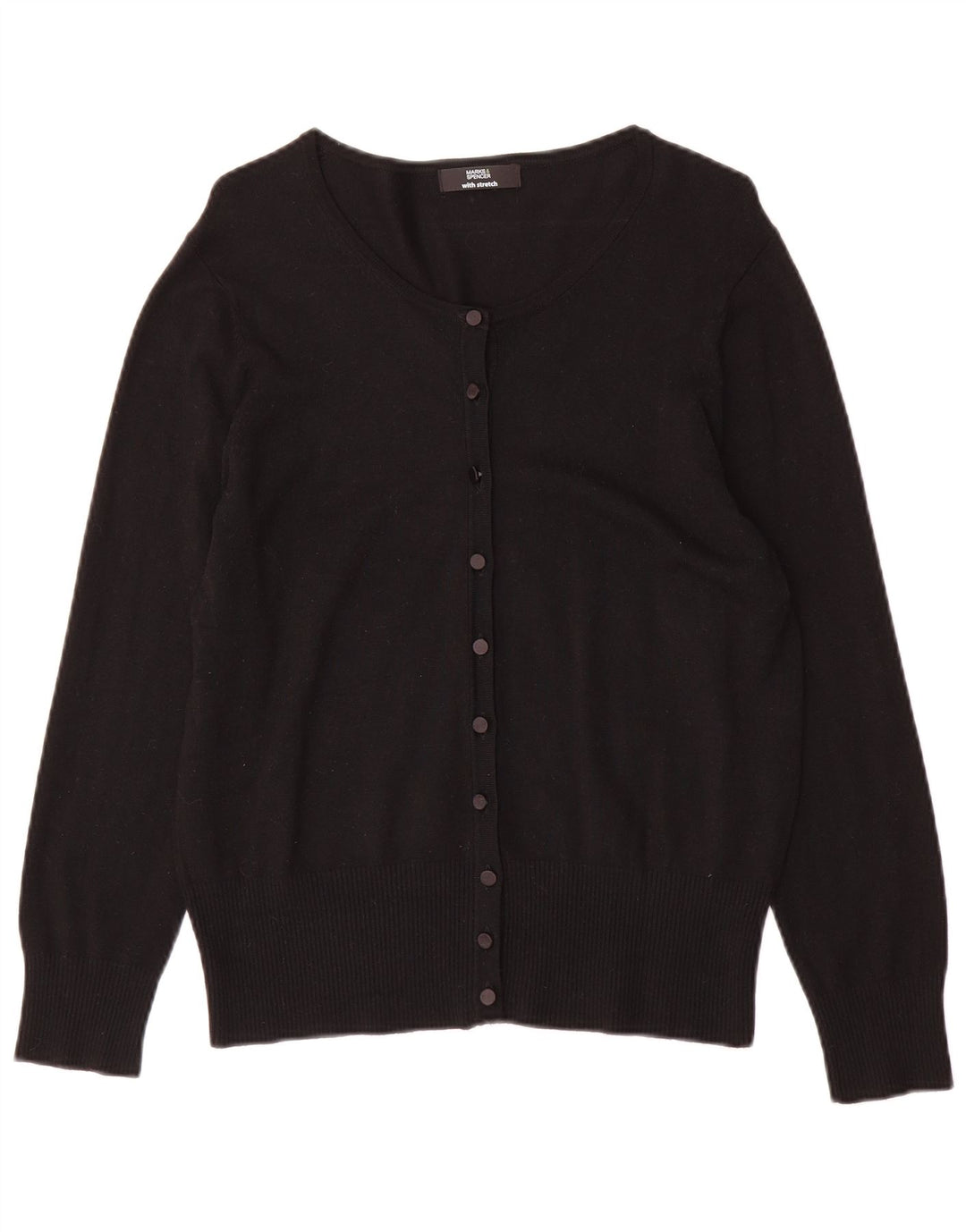 Marks & Spencer Damen-Cardigan-Pullover UK 16 Große schwarze Viskose