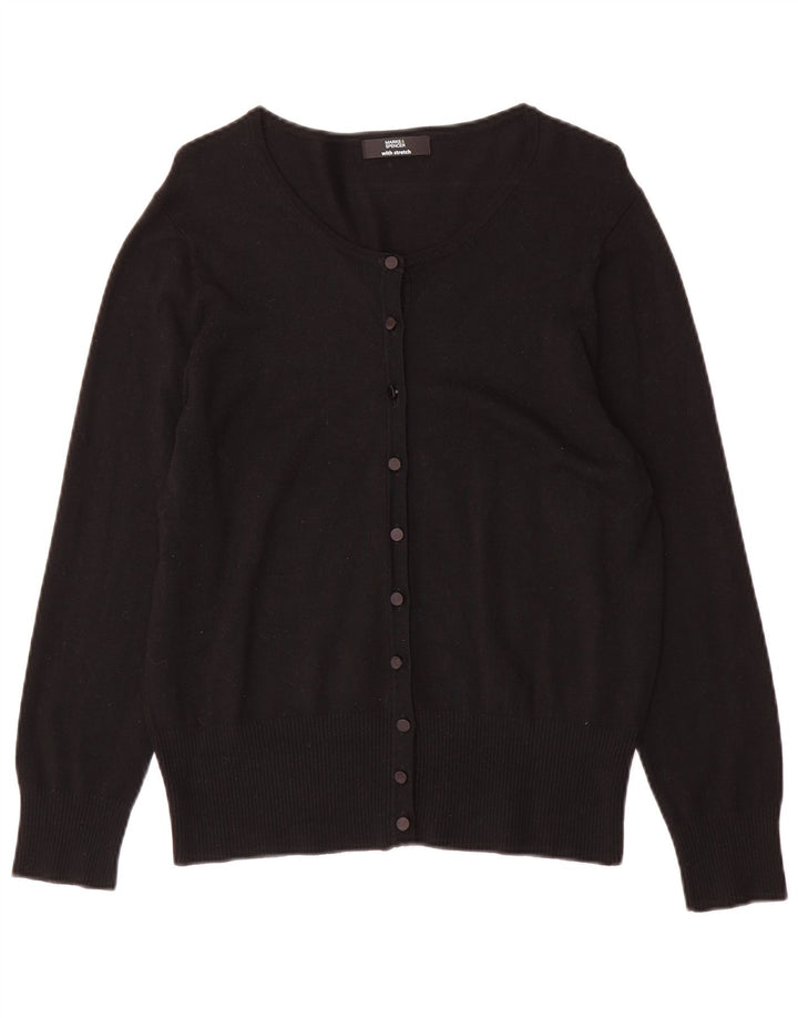Marks & Spencer Damen-Cardigan-Pullover UK 16 Große schwarze Viskose