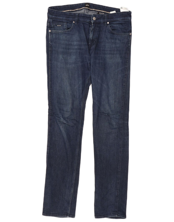 HUGO BOSS Herren Delaware Slim Jeans W34 L32 Blaue Baumwolle