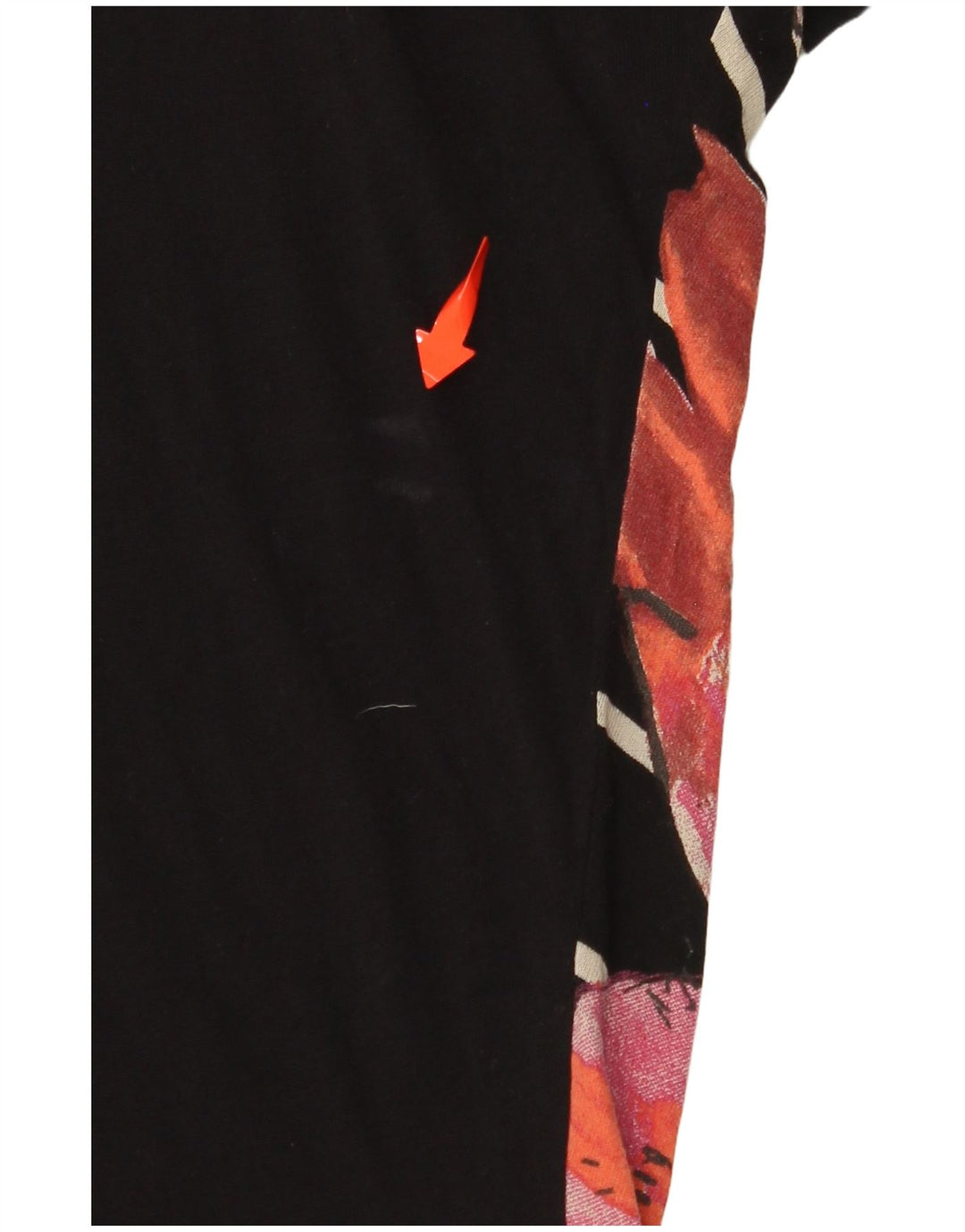 DESIGUAL Damen T-Shirt Top UK 14 Medium Schwarz geblümt