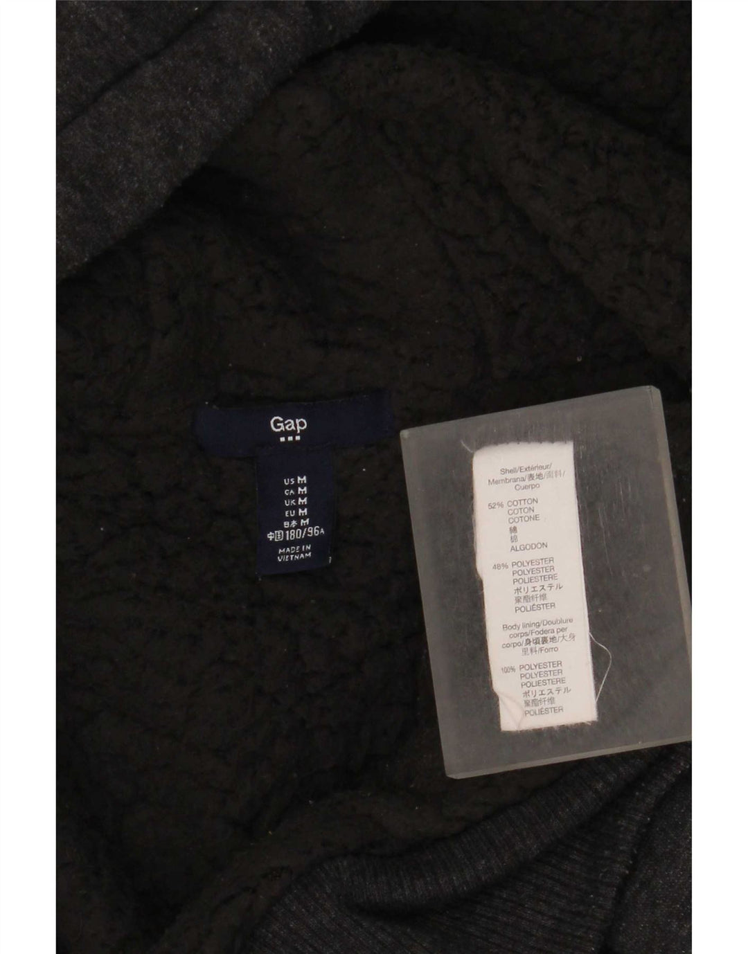 Gap Herren-Kapuzenpullover mit grafischem Reißverschluss, mittelgraue Baumwolle