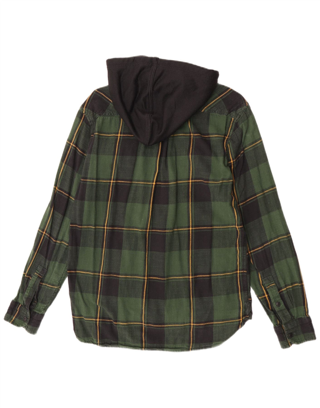 Levi's Herren-Flanellhemd mit Kapuze, mittelgrün, kariert, Baumwolle