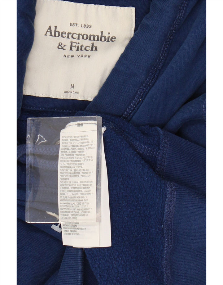 ABERCROMBIE & FITCH Damen-Pullover mit grafischem Kapuzenpullover, Gr. 14, mittleres Marineblau