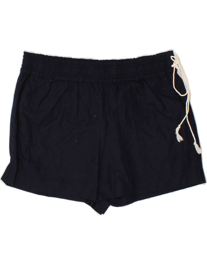 J. CREW Womens Casual Shorts Large W36 Navy Blue Linen Vintage J. Crew and Second-Hand J. Crew from Messina Hembry 