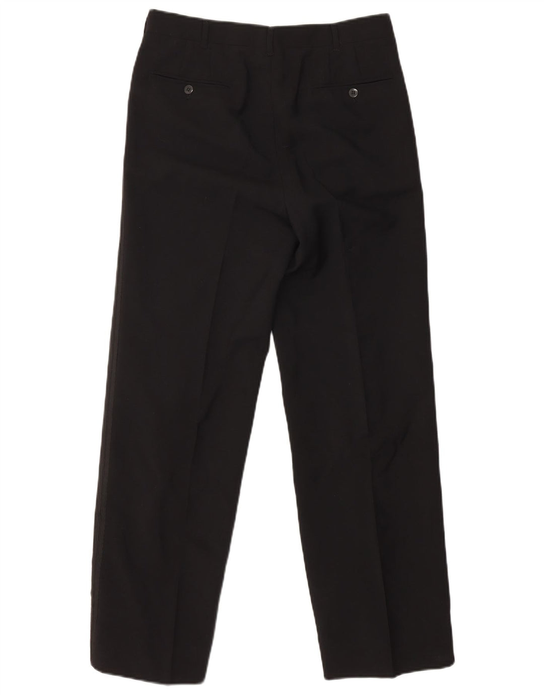 VINTAGE Herren 1-Knopf-2-teiliges Set IT 46 Small W29 L29 Schwarze Wolle