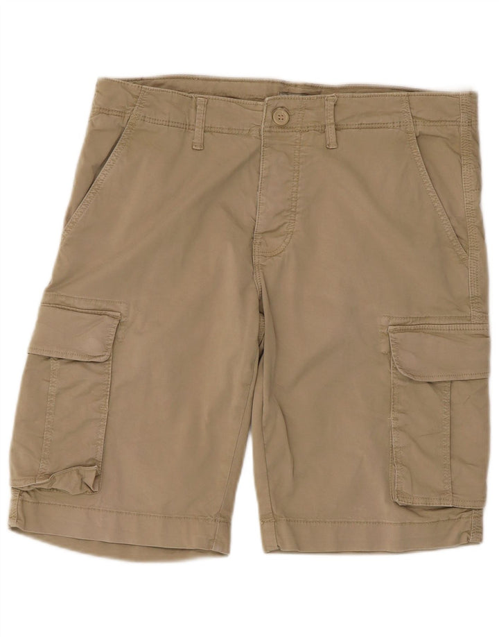 Vintage Herren Cargo Shorts W33 Mittelbeige Baumwolle