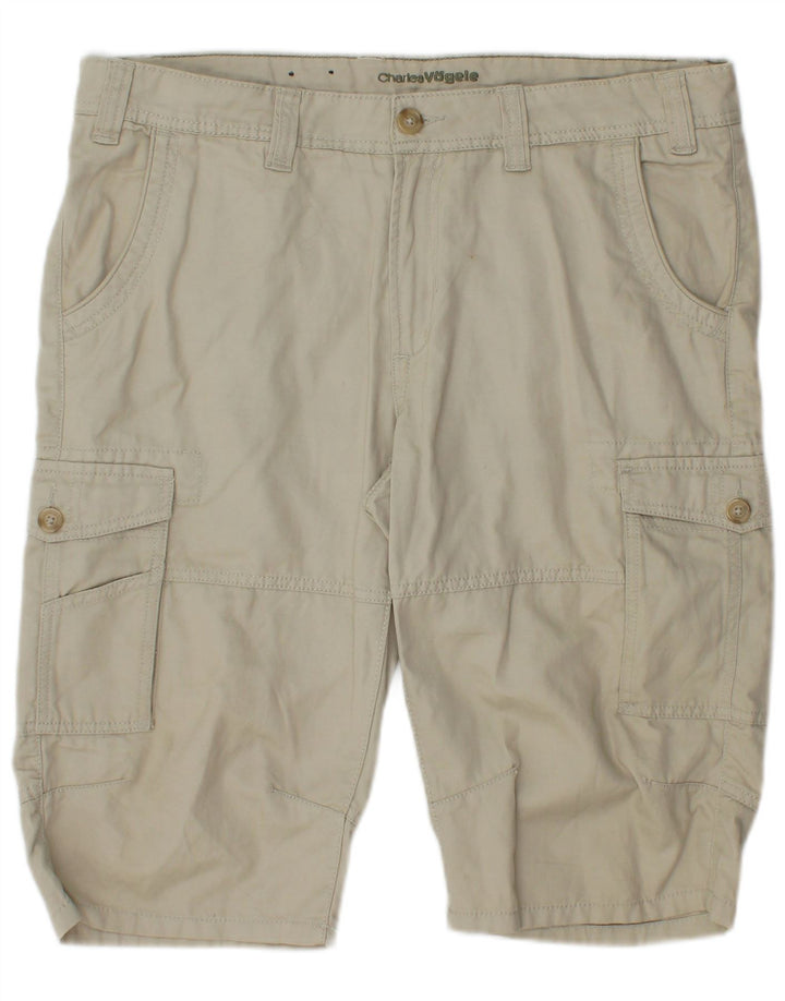 Charles Vogele Herren Mike Cargo Shorts W34 Große graue Baumwolle