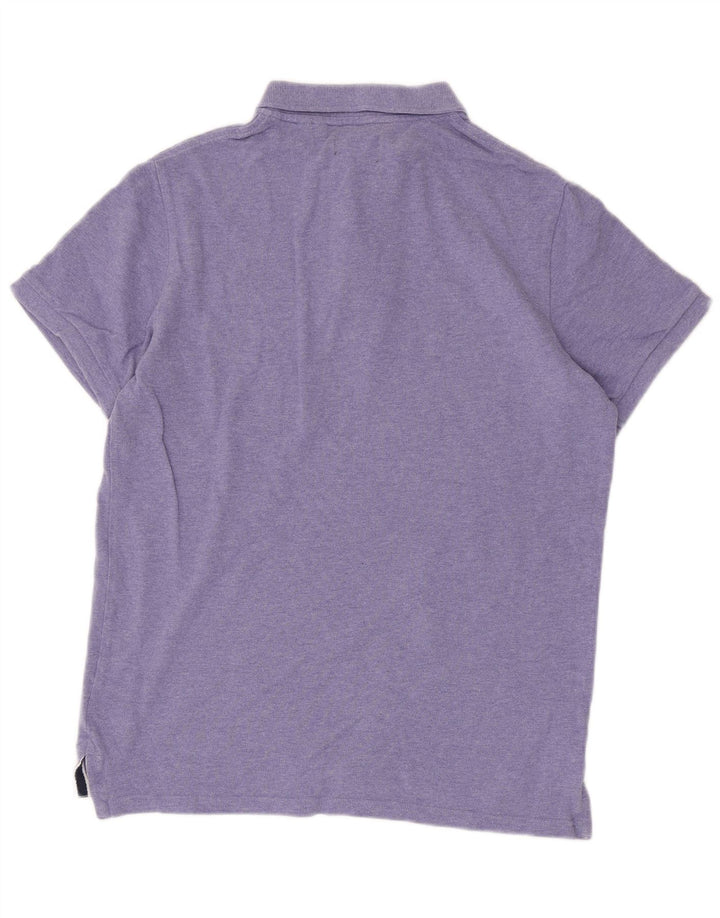 Superdry Herren-Poloshirt, Größe L, Lila, Baumwolle