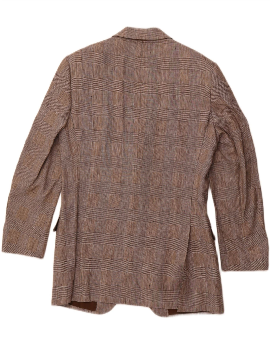 PAL ZILERI Herren-Blazer mit 2 Knöpfen, IT 48, mittelgrau kariertes Leinen