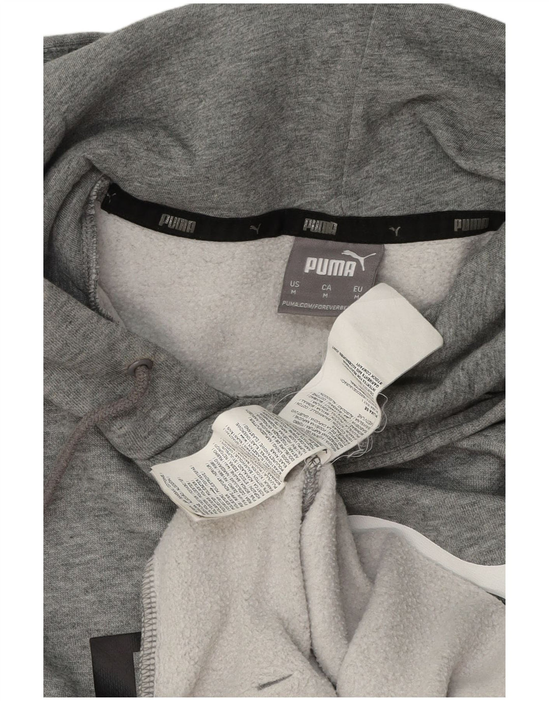 Puma Herren-Kapuzenpullover mit Grafik, mittelgrau gesprenkelte Baumwolle