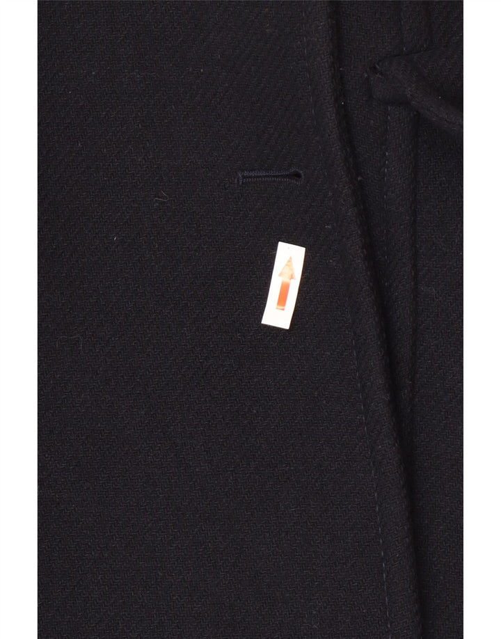 Zweireihiger Damenmantel von Zara, UK 16, Größe L, marineblaue Wolle