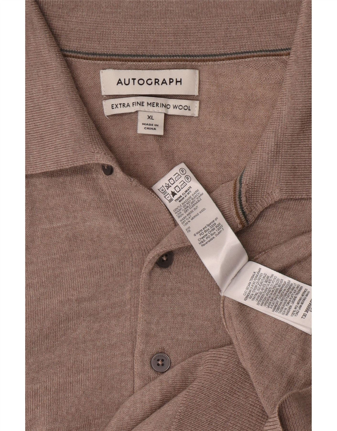 Marks & Spencer Herren Autograph Rollkragenpullover Pullover XL Beige
