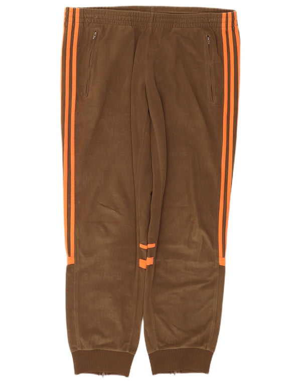 Adidas Damen Fleece-Trainingshose, Jogginghose, UK 16, Größe L, Beige, Polyester