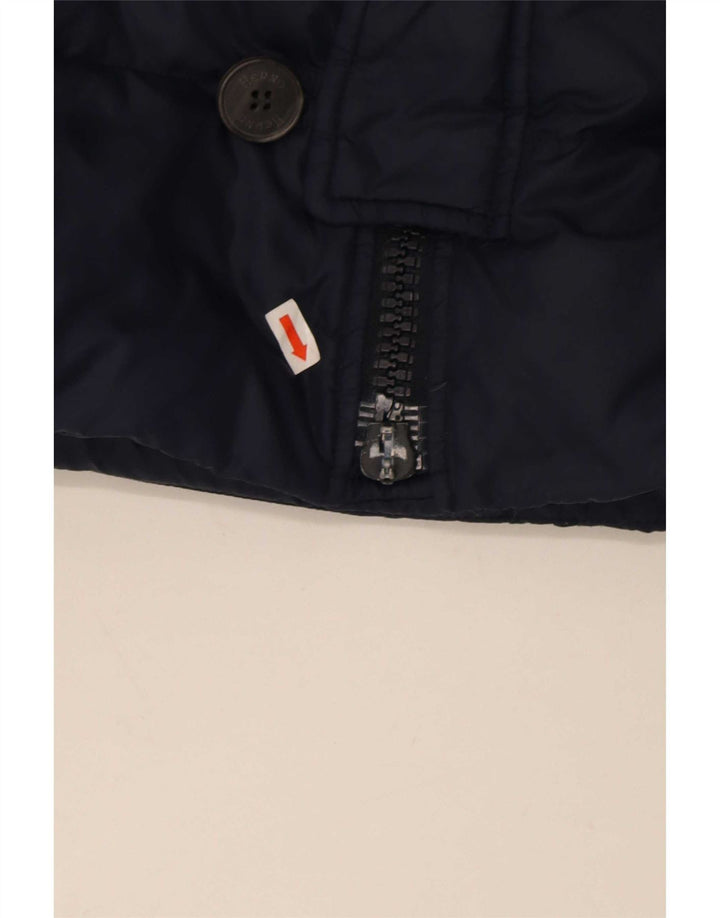 Herno wattierte Herrenjacke mit Kapuze, UK 38, Mittel, Marineblau