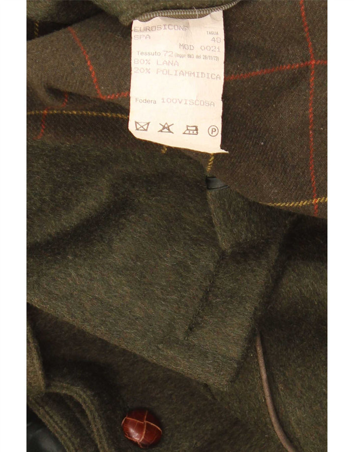 Steinbock Herren Mantel IT 48 Medium Khaki Wolle