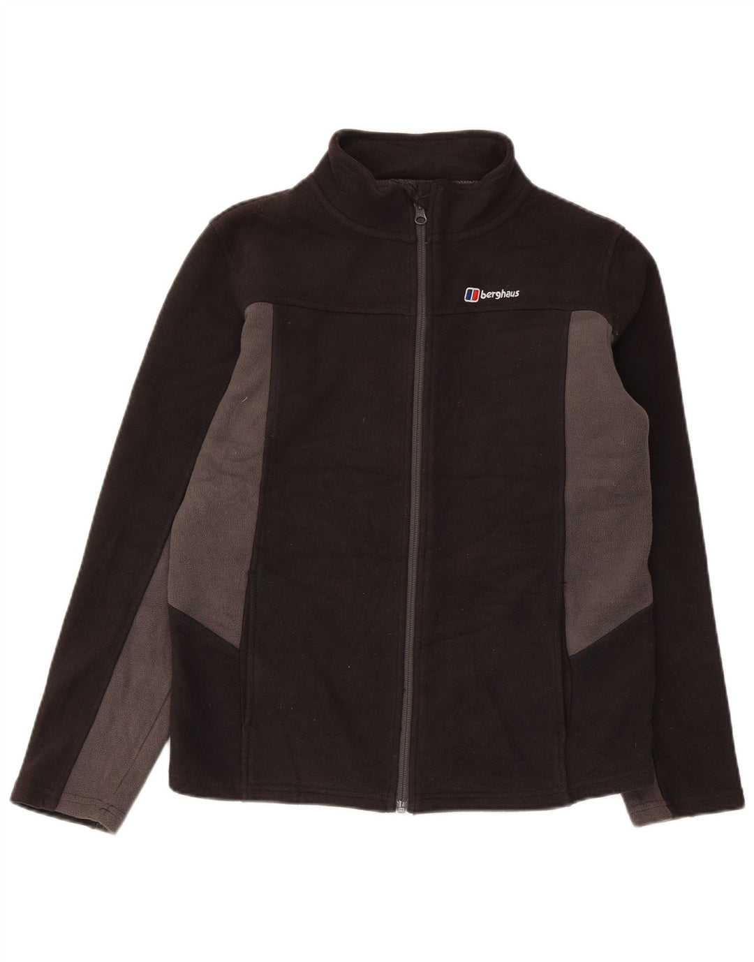 Berghaus Fleecejacke für Jungen, 12–13 Jahre, schwarzes Colourblock-Polyester