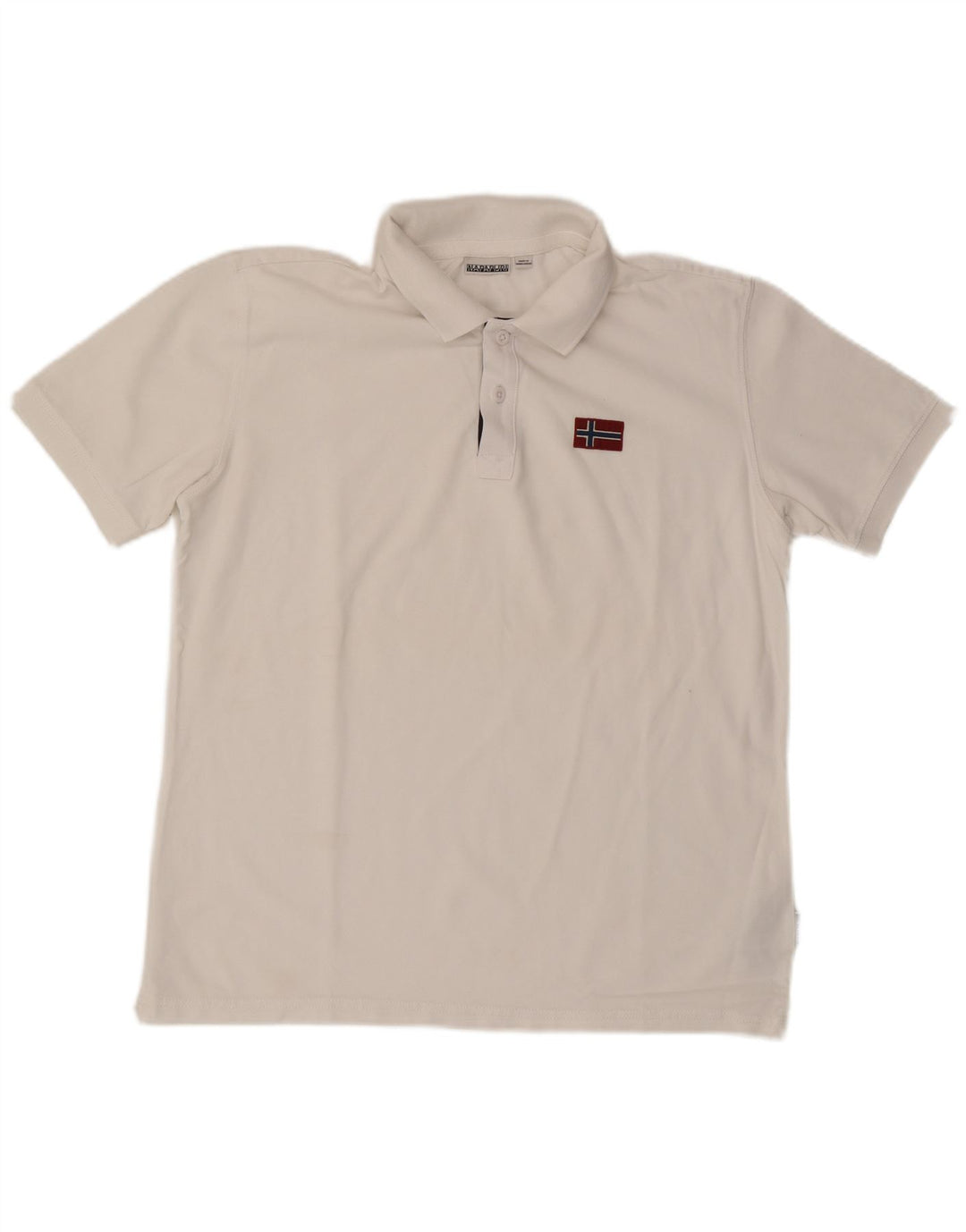 Napapijri Herren Poloshirt XL Weiße Baumwolle