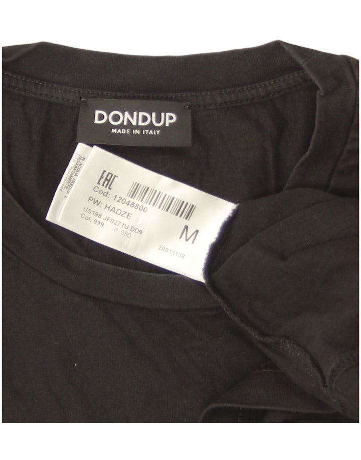 Dondup Herren T-Shirt Top Medium Schwarz Baumwolle