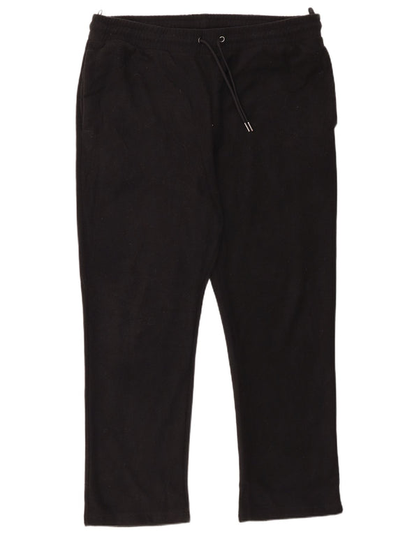 Marks & Spencer Herren Fleece-Trainingshose, Größe L, Schwarz, Polyester
