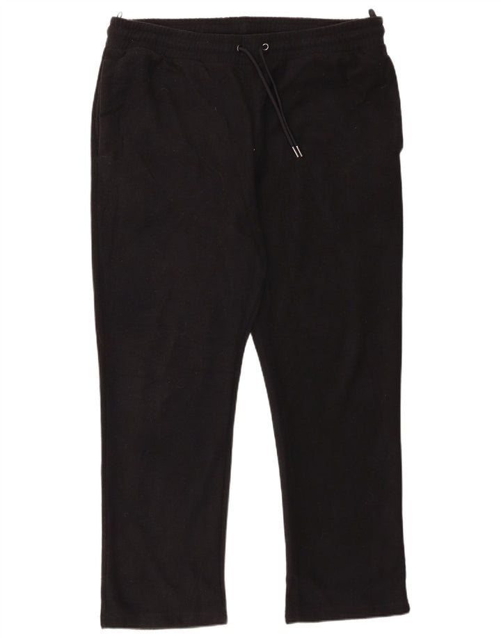 Marks & Spencer Herren Fleece-Trainingshose, Größe L, Schwarz, Polyester