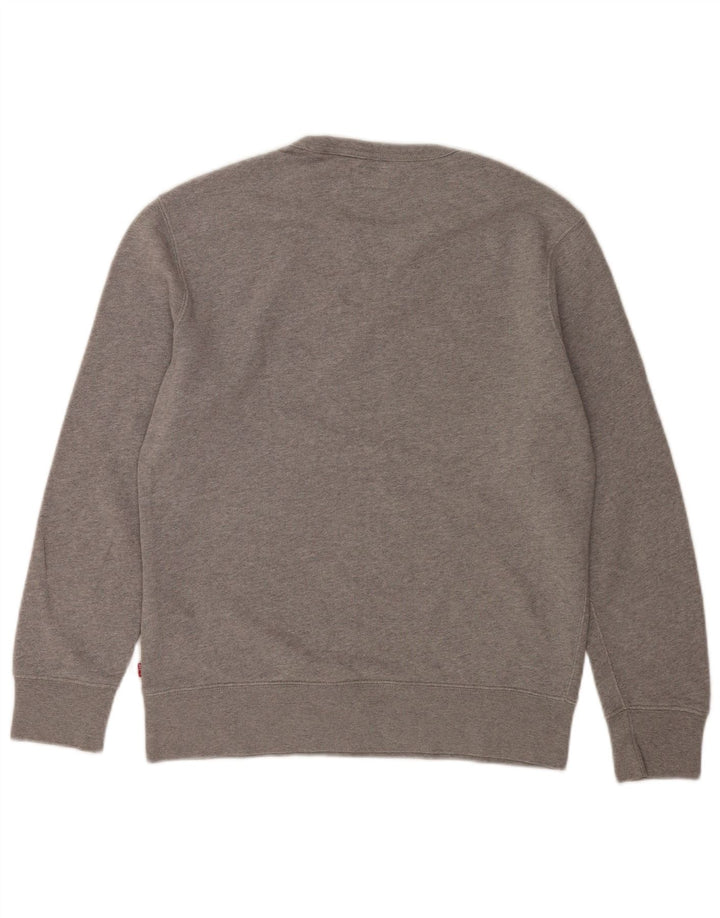 Levi's Herren-Sweatshirt mit Grafik, Größe S, graue Baumwolle