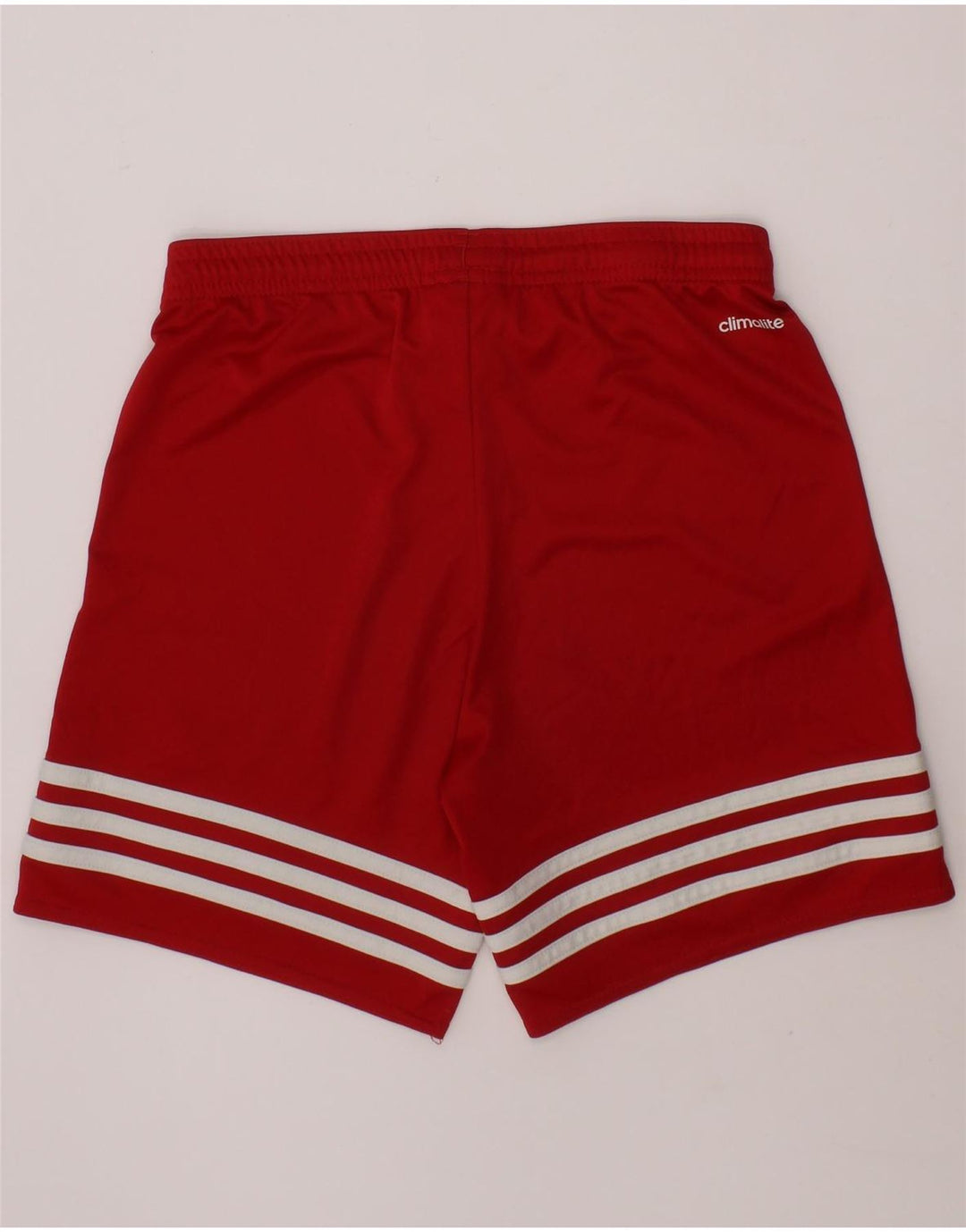 ADIDAS Boys Climalite Sport Shorts 9-10 Years  Red Polyester Vintage Adidas and Second-Hand Adidas from Messina Hembry 