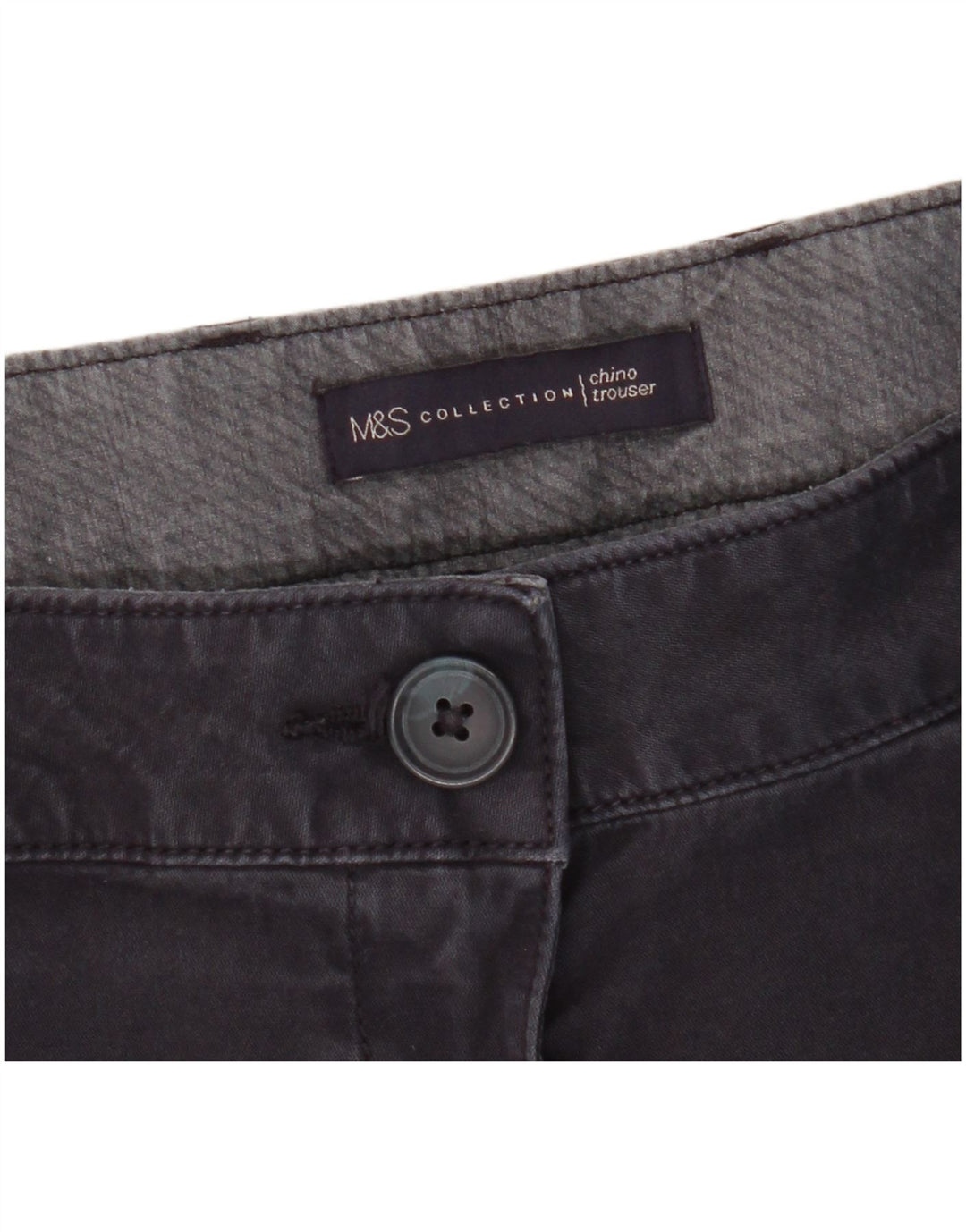 Gerade Chino-Hose für Damen von Marks & Spencer, W38, L28, Marineblau