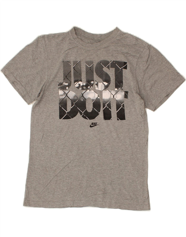 NIKE Mens Regular Fit Graphic T-Shirt Top Small Grey Cotton Vintage Nike and Second-Hand Nike from Messina Hembry 