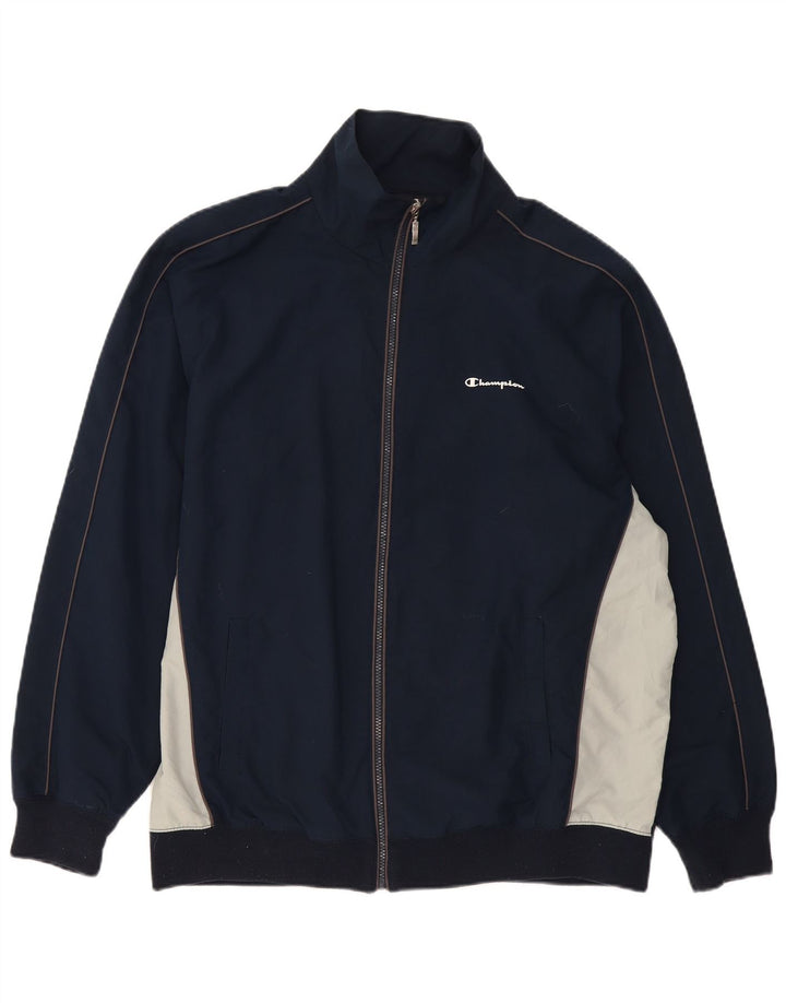 Champion Herren-Trainingsanzugoberteil, Jacke, 2XL, Marineblau, Farbblock