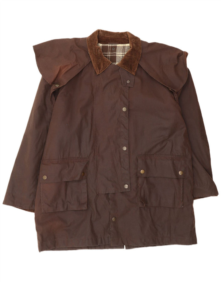 Derby Herrenjacke aus gewachster Baumwolle, Größe 40, Braun
