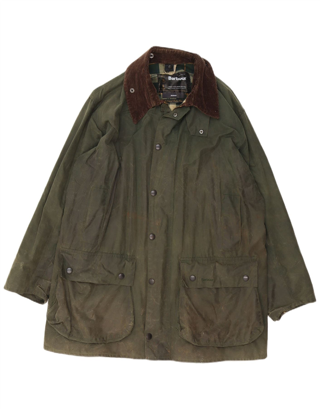 Barbour Herrenjacke aus gewachster Baumwolle, UK 46 XL Khaki