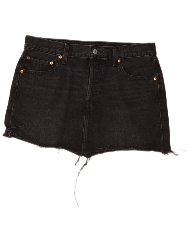 Levi's Damen Jeansrock W31 Mittelschwarze Baumwolle