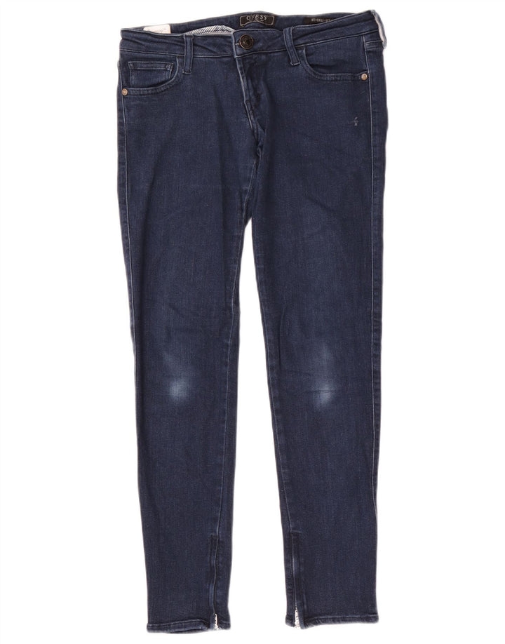 Guess Damen Beverly Skinny Jeans W28 L29 Marineblau