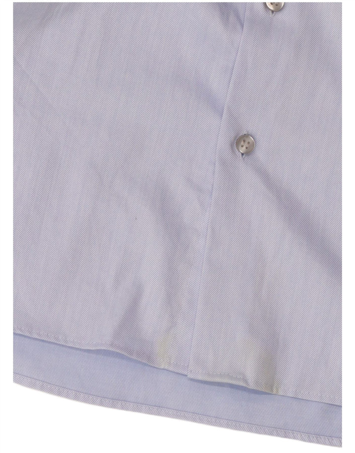 Calvin Klein Herrenhemd Größe 42 Große blaue Baumwolle