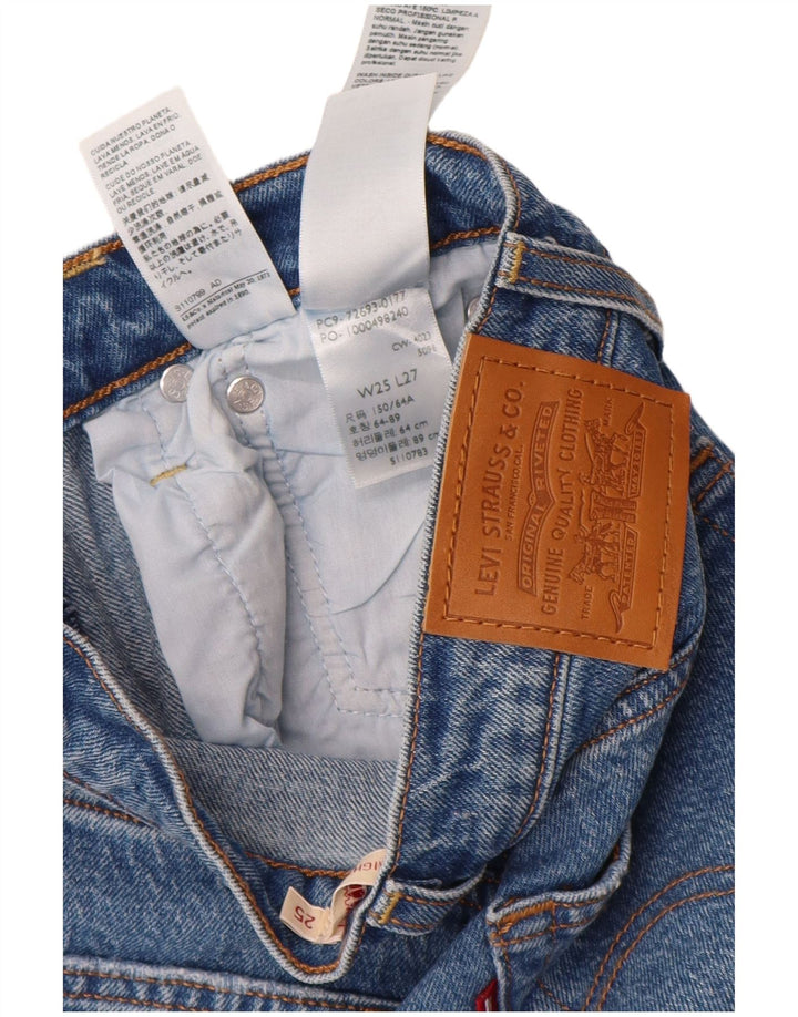 Levi's Damen Ribcage Straight Jeans W25 L27 Blaue Baumwolle